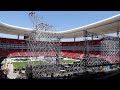 Recorrido montaje show sustentable Coldplay en Estadio Akron Guadalajara
