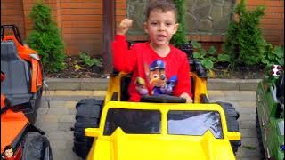 Kid Funny Tema Unboxing and Assembling ride on Tractor Excavator Power Wheels
