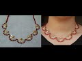 how to make beaded necklace. very easy to follow طريقة عمل عقد جميل بالخرز سهل التطبيق