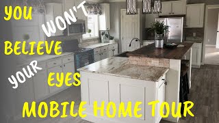 Biggest Mobile Home I have ever been in! 32x90 4 bed 3 bath by Deer Valley Homebuilders | Home Tour