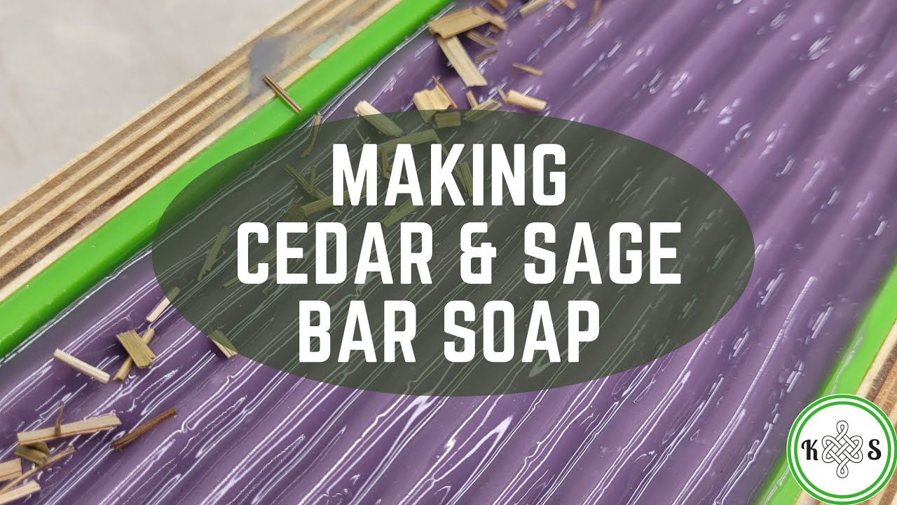 Making & Cutting Cedar & Sage Bar Soap Cold Process Bar Soap Making