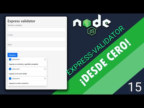 Express Validator. Validaciones de formulario con Node Js.