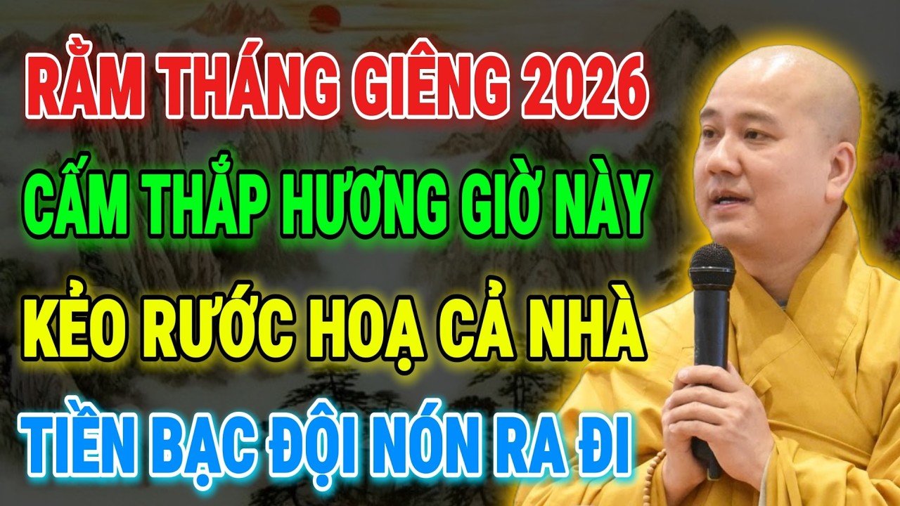 THẦY PHÁP HOÀ CHỈ BẢO: Rằm Tháng Giêng 2026 – Cấm Thắp Hương Giờ Này Kẻo Rước Hoạ, Tài Lộc Tiêu Tan!