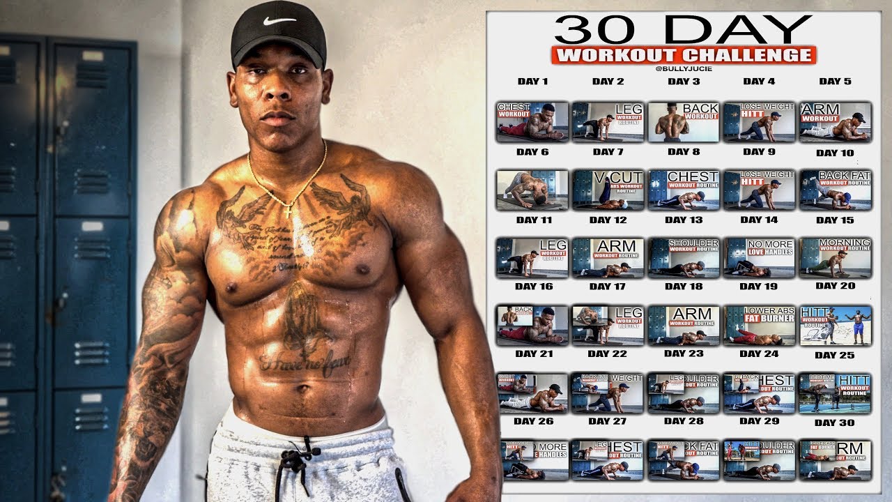 30 Day At Home Workout Challenge No Equipment