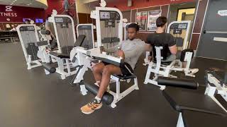 Single leg, hamstring curl machine