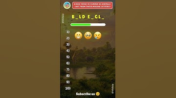 Can You Name These 10 Famous US Animals From Their Missing Letters? | Triviazy Quiz