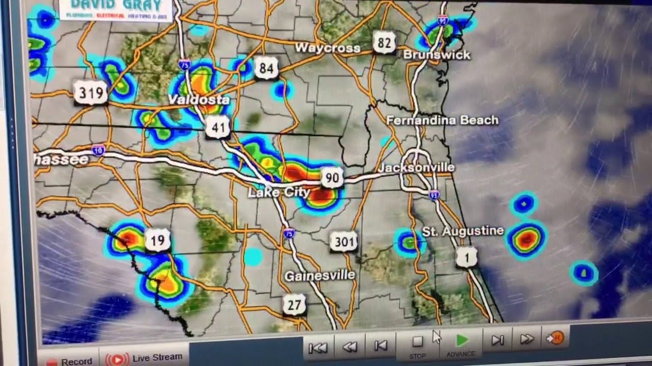 Scattered showers and storms develop after 2pm - YouTube