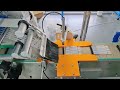 Daily disposable small tray tube top flat side labeling machine labeling video
