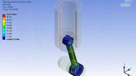 working of engine in ansys workbench and finding stress on connecting rod