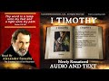 54  book of 1 timothy  read by alexander scourby  audio  text  free on youtube  god is love 