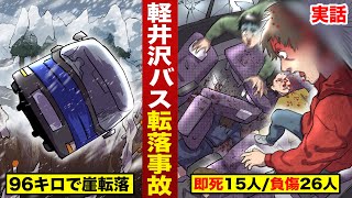 【実話】軽井沢スキーバス転落事故。時速96キロで転落...即死15人/負傷26人。