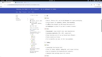 Qt vs WxWidget vs Imgui Comparison