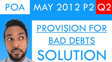 PoA - May 2012 P2 Q2 - Bad Debts | Provision for Bad Debts | Journal Entries | T-accounts | Concepts