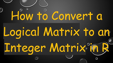 How to Convert a Logical Matrix to an Integer Matrix in R
