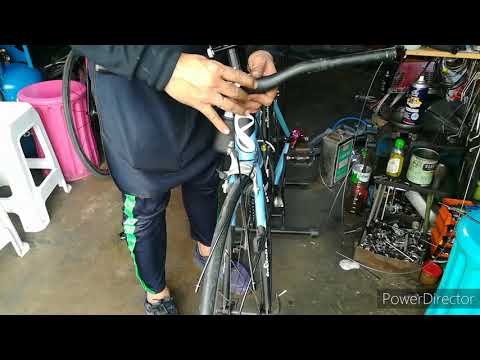 เปลี่ยนแฮนด์เสือหมอบเป็นแฮนด์ตรง Change handlebars and bicycle gears.