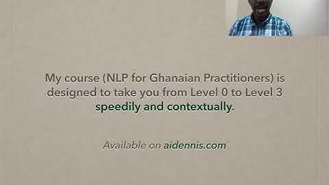 Intro:   NLP Practitioner Levels 3