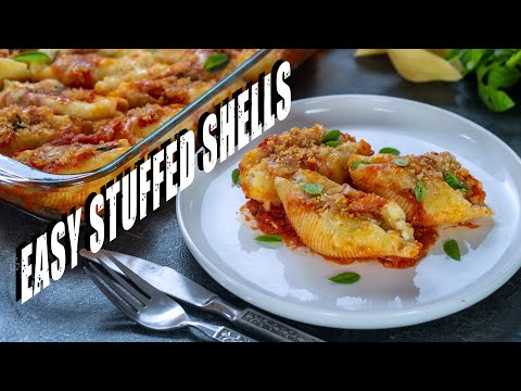 Easy Three Cheese Stuffed Shells | Home Cooking Adventure