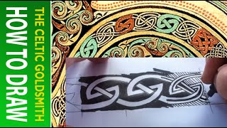 How to Draw Celtic Knots 11 - Border Triskele Lindisfarne - 1/2