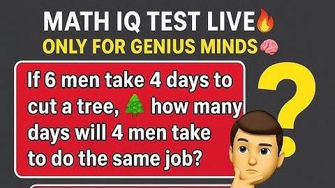 Math IQ Test Live | Solve This Viral Worker Puzzle 🔥🧠🌲 #mathspuzzle #live