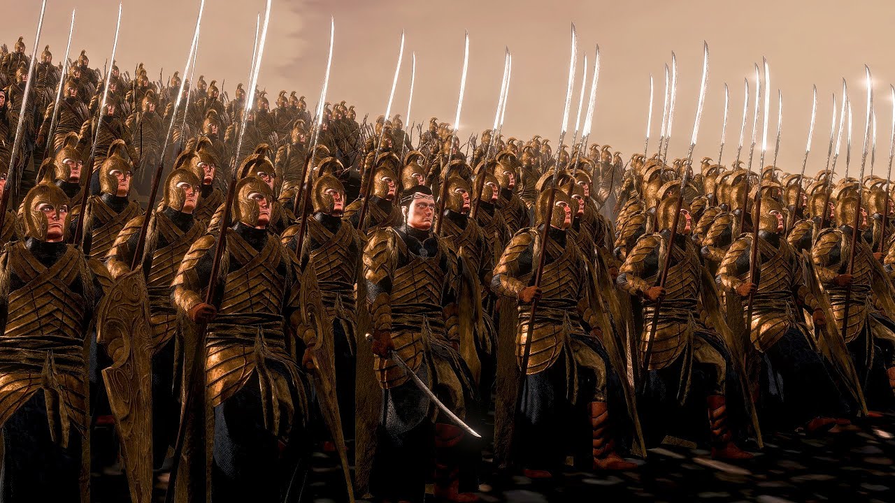 the lord of the rings the battle for middle earth  2022 New  Saurons Mordor Orcs Vs Elronds Elves | 19,000 Unit Cinematic Battle | Total War Rise of Mordor