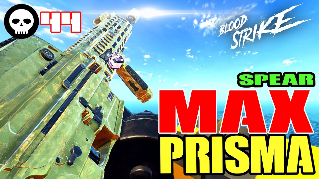 MENTOK LEVEL 100! MAXiMUM SPEAR GOLD PRiSM 😂 Blood Strike Indonesia