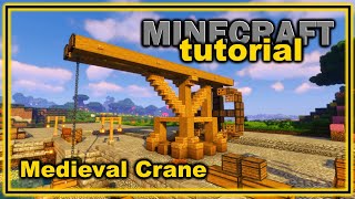 How to Build a Medieval Treadwheel Crane | Minecraft Medieval Building Tutorial #4