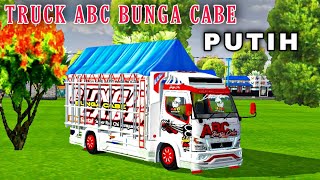 TRUCK ABC BUNGA CABE PUTIH TERBARU || MOD BUSSID TERBARU