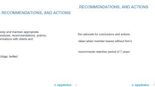 V. INVESTMENT ANALYSIS, RECOMMENDATIONS, AND ACTIONS - C. Record Retention.