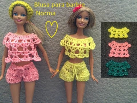 granja mesa temor blusa para Barbie a crochet norma #barbiecrochetnorma - YouTube