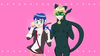 [Speedpaint] Miraculous Ladybug - MariChat - Nya!