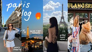 paris vlog ?? seine river picnic, eiffel tower view restaurants, luxury shopping, aesthetic cafes