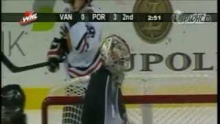 Hockey Player Drinks Out of Other Goalies Water Bottle