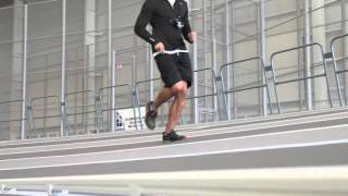 Advance runner tests out new Ocean Breeze indoor track