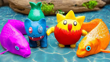 Cá Koi Đỏ Vượt Ngục Chiến Đấu Với Koi Vàng Canh Gác - Nấu Ăn Thử Nghiệm Dừng Chuyển Động ASMR | CoCo