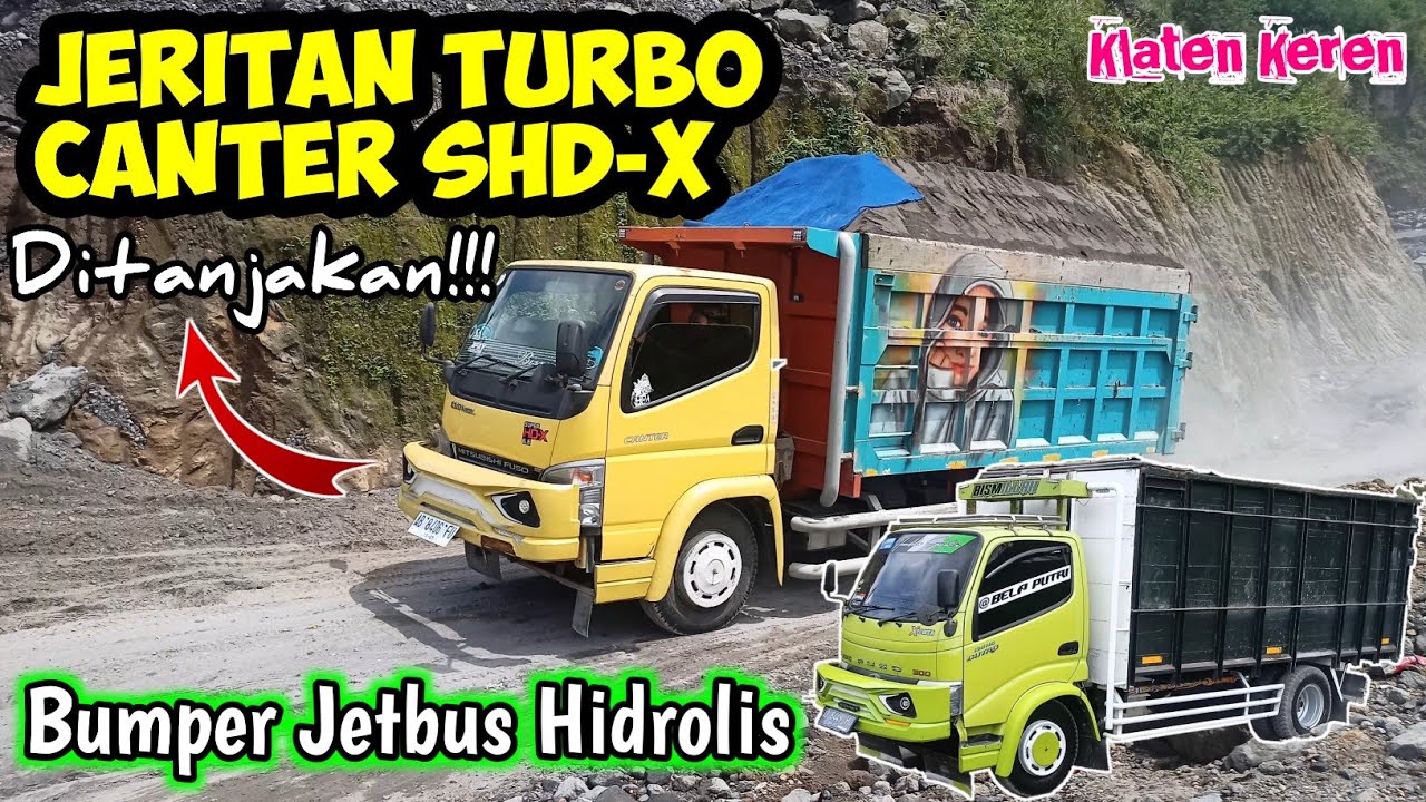 Truk Pasir Merapi - Suara Jeritan Turbo DumpTruk Canter SHD-X Saat Nanjak Muatan Pasir Ngempleng