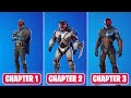 Evolution of Secret Skins in Fortnite! (Chapter 1 - Chapter 3)