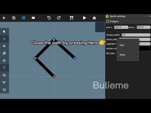 How to make curved shape in max2d