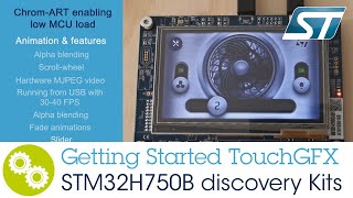 touchgfx demo on stm32h750b-dk