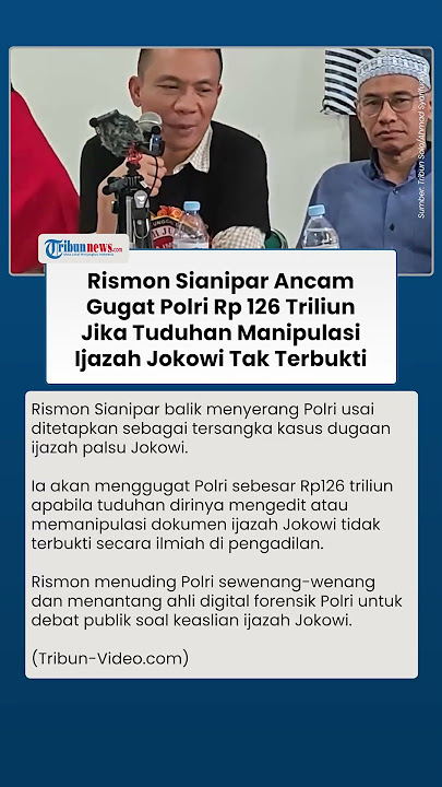 Serangan Balik Rismon Sianipar Usai Jadi Tersangka Kasus Ijazah Jokowi, Ancam Gugat Polri Rp 126 T
