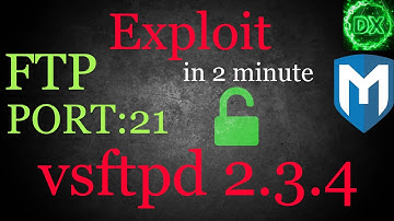 how to hack test exploit vsftpd 2.3.4 on kali linux port 21