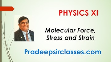 Phy XI 9-01 Molecular Force ,stress and Strain Pradeep Kshetrapal Physics channel