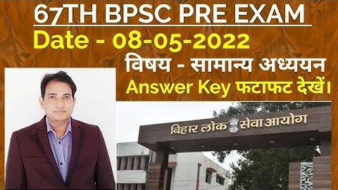 67TH BPSC PRE EXAM ANSWER KEY, 150 Questions