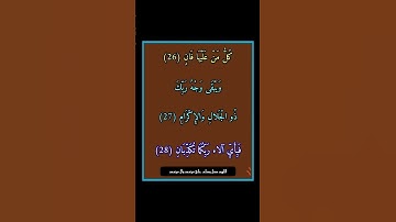 سورة الرحمن - سورة 55 - اية (28-26)