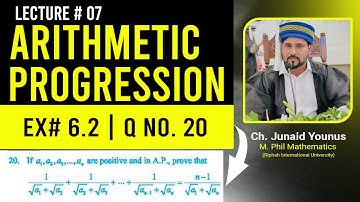 11th Class New Mathematics | Ex # 6.2 | Q # 20 | New Book | Sequence And Series. | Easy Method.