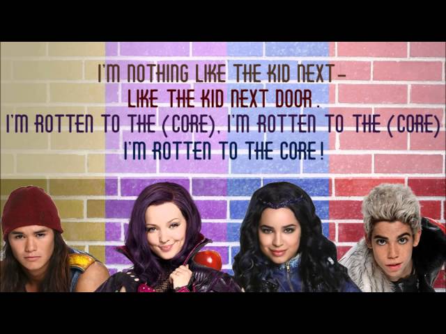 DISNEY DESCENDANTS: ROTTEN TO THE CORE LYRICS class=