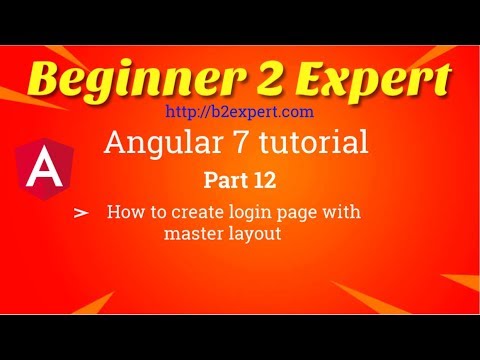 Angular Login Page part-1 : How to create a login page with the master layout in angular 6/7/8