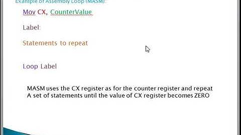 Loops in assembly language in urdu hindi by CodingSides