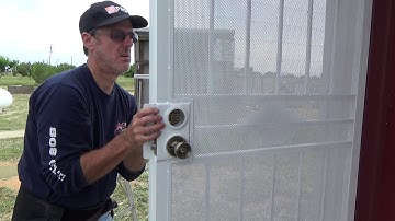 How to Install Security Screen Door Handle & Deadbolt...Part 2