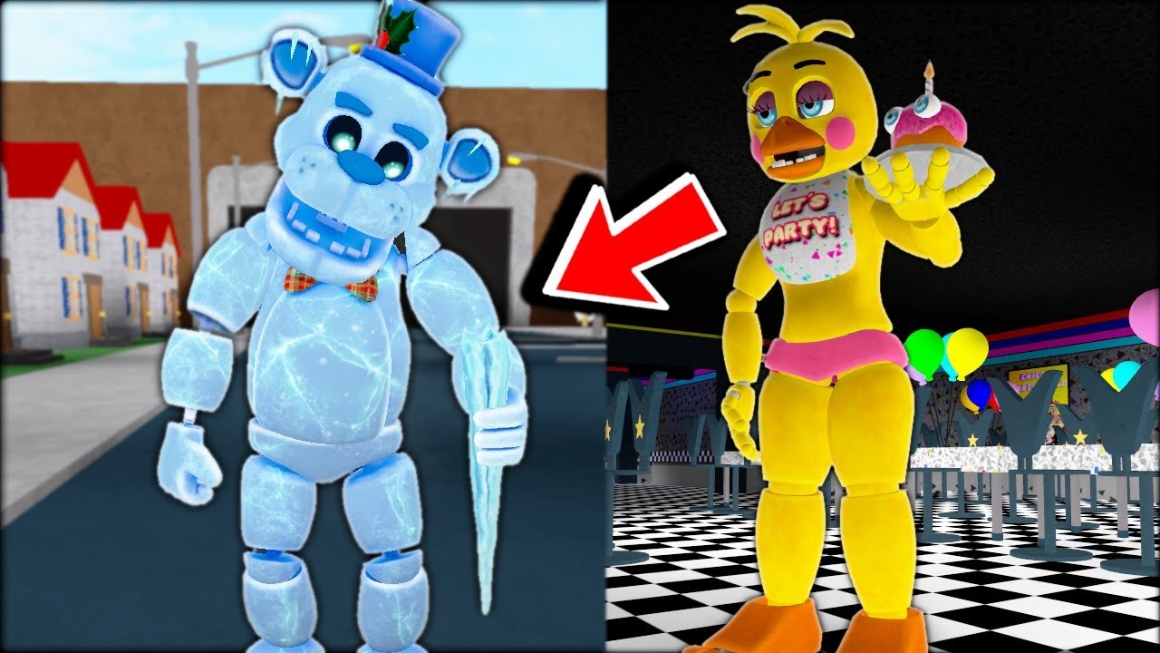 New Fnaf Ar Freddy Frostbear And Chica Morphs In Roblox Youtube - roblox fnaf models