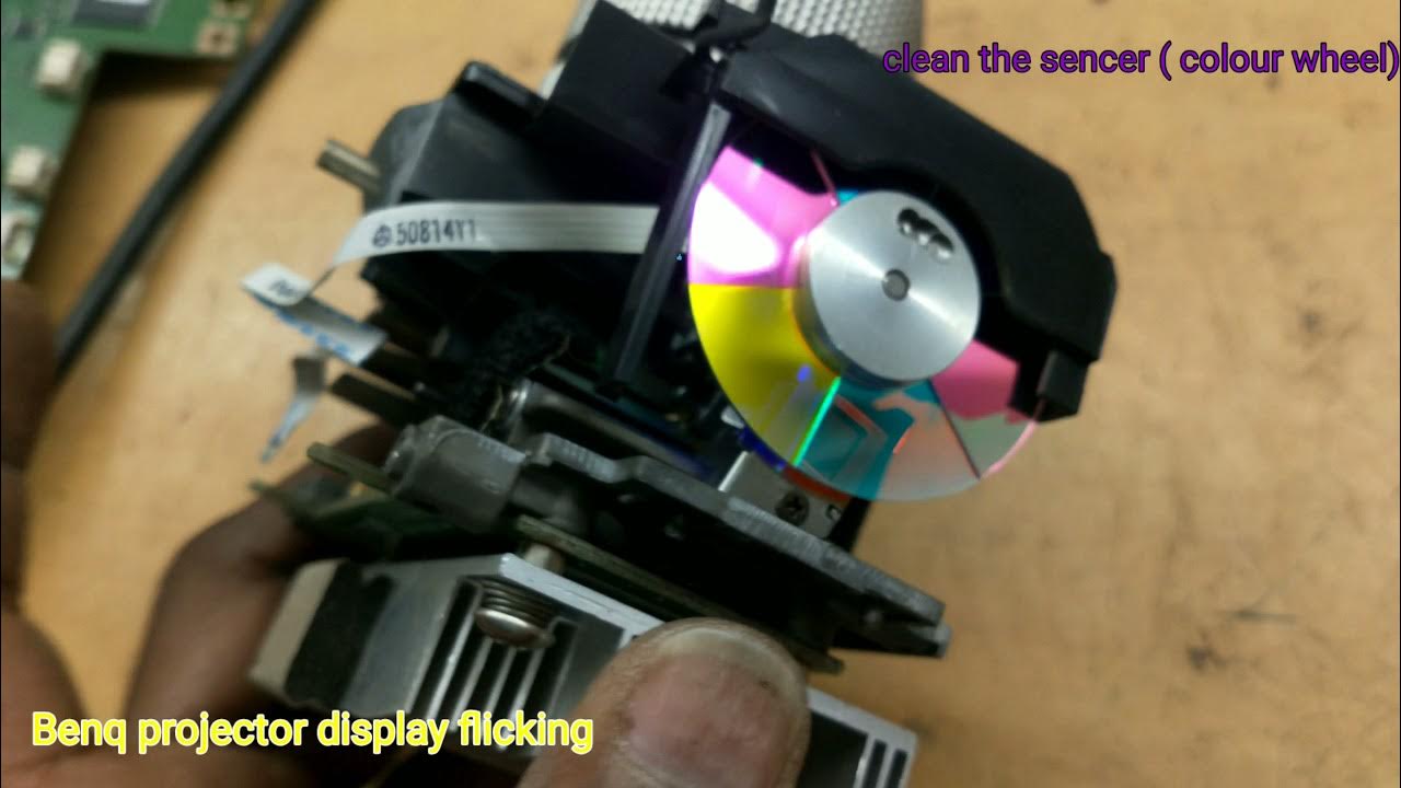 Benq projector display flicking, colour wheel problem, sencer problem